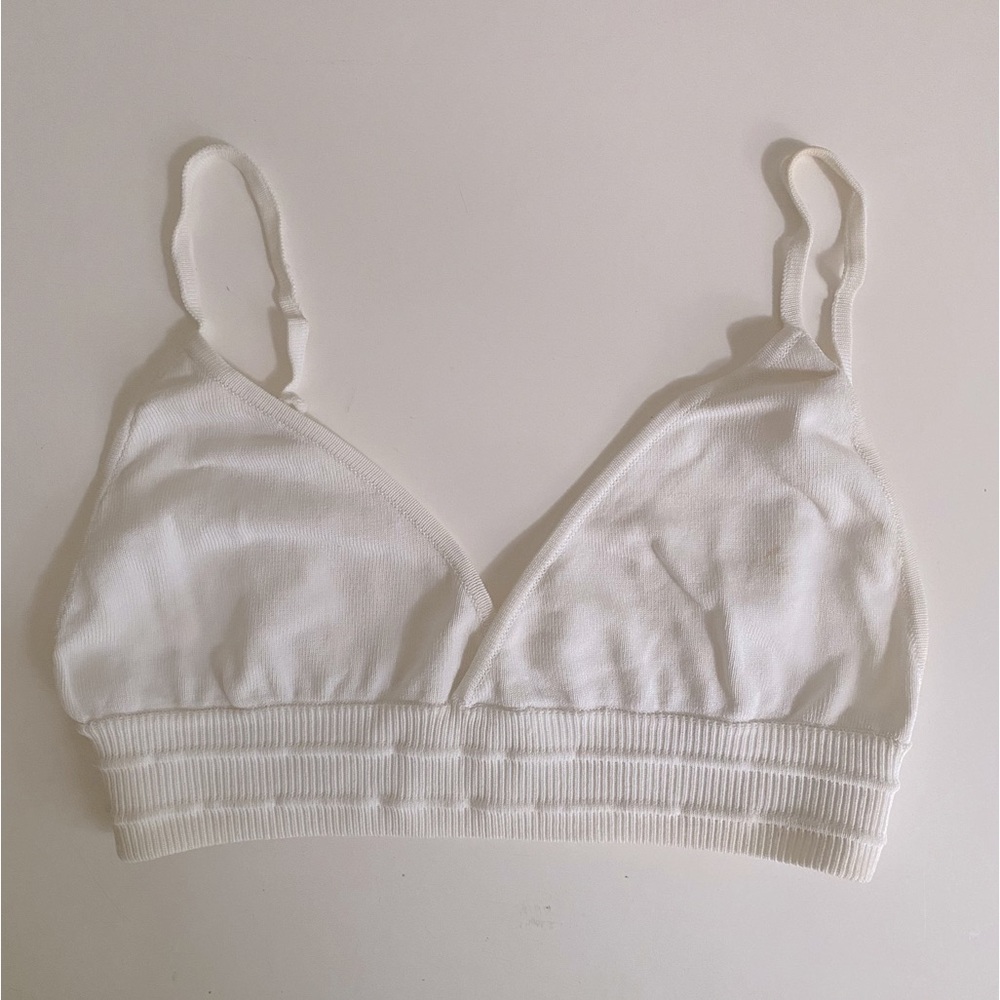 Sir the Label- off white knit bra top- size small